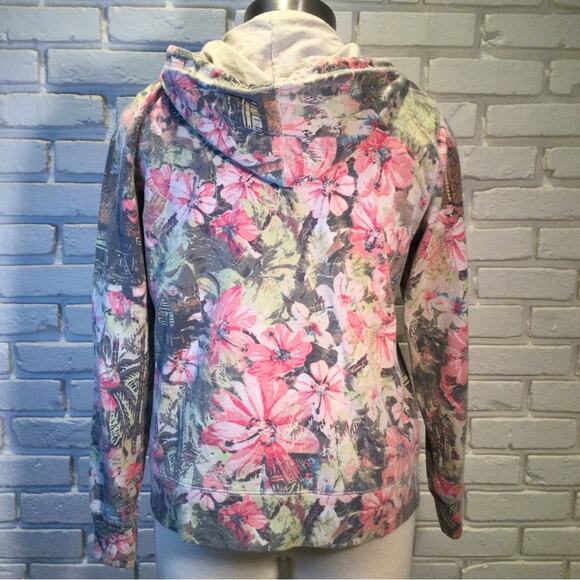 Chico’s Hawaiian Print Full Zip Hoodie Chico’s 2/L - Picture 3 of 5
